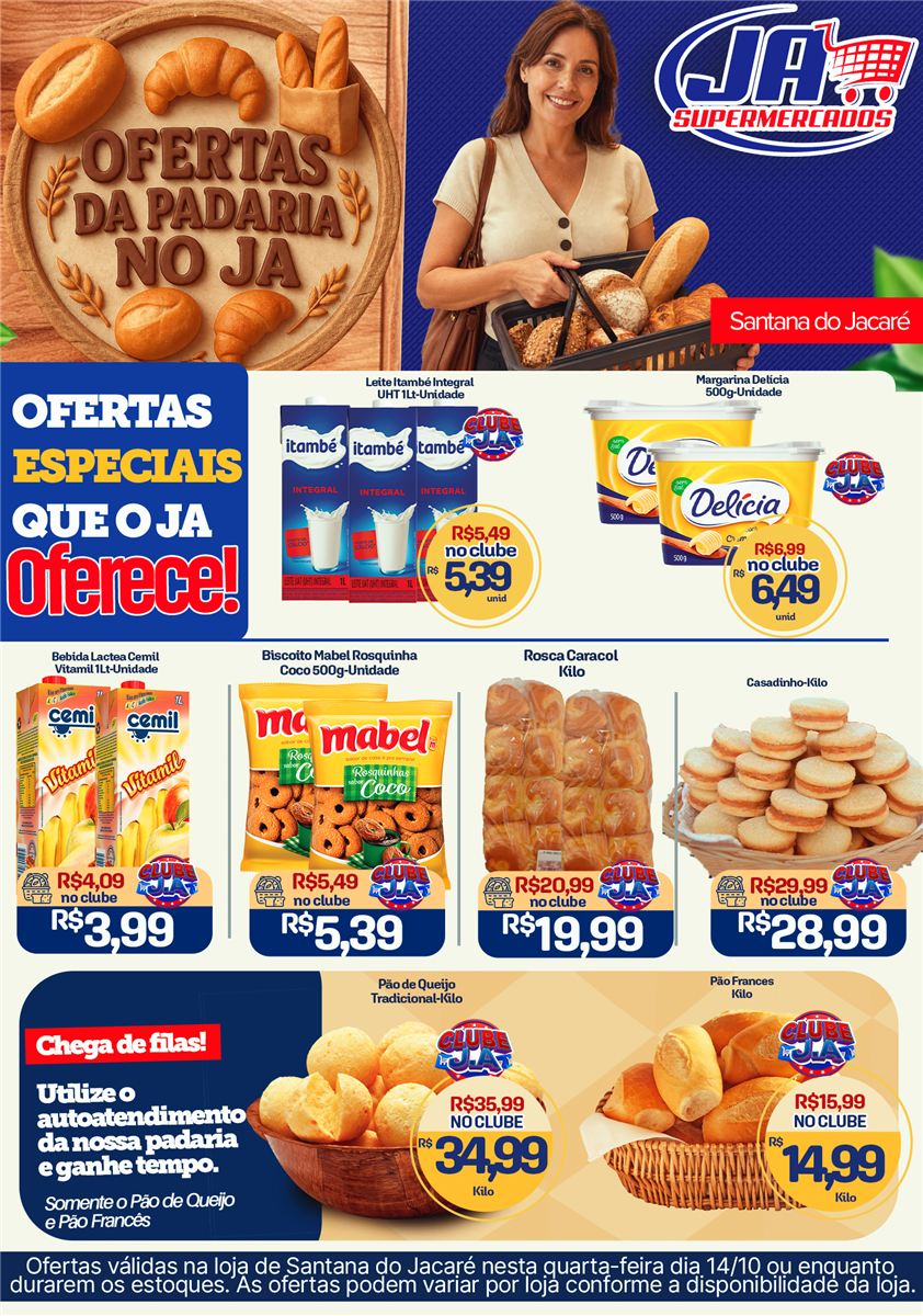 Encarte Quarta do Pão do JA Supermercados