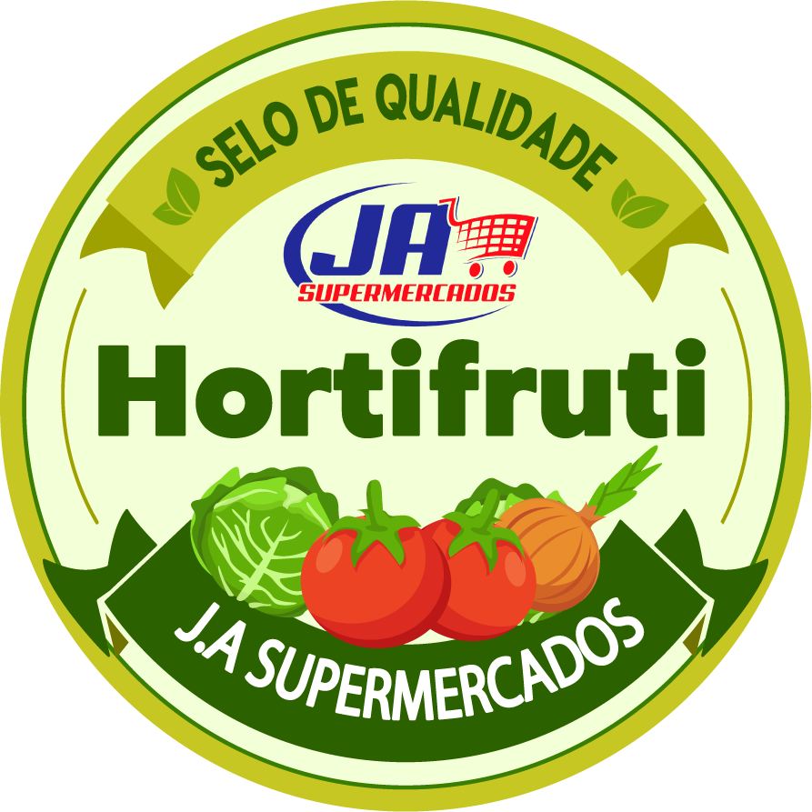 Selo de qualidade Hortifruti do JA Supermercados